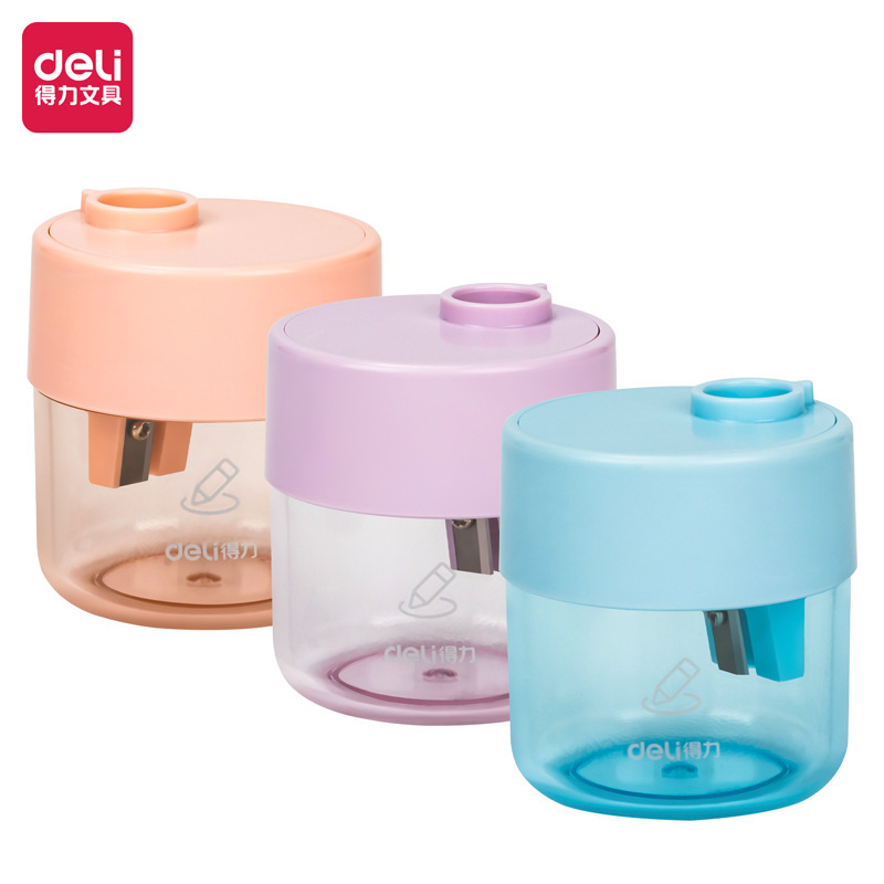 Deli VB151 single-hole pencil sharpener Primary School students pencil sharpener children pencil sharpener learning stationery wholesale