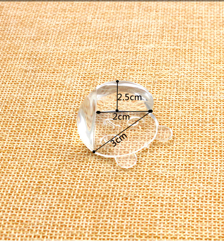 New Bear Head Anti-Collision Corner for Babies, Furniture Desk and Chair Protection Corner, Transparent PVC Child Safety Corner