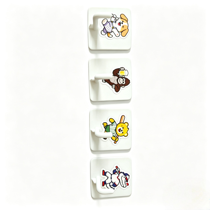 Dopamine-Colored Adhesive Hooks, Strong Load-Bearing, Traceless Hooks, No-Drill Creative Cute Decorative Wall Stickers Dopamine-Colored Adhesive Hooks, Strong Load-Bearing, Traceless Hooks, No-Drill Creative Cute Decorative Wall Stickers