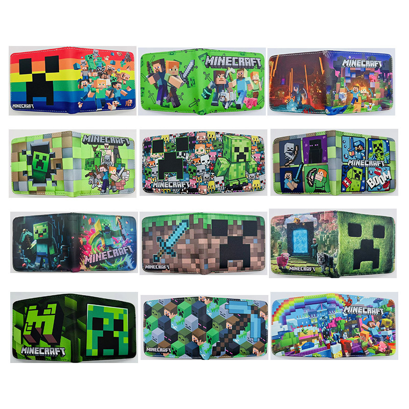 Minecraft Peripheral Creeper Short Wallet Anime Creative Colorfulful Printing Simple Pu Leather Card Bag Wallet Minecraft Peripheral Creeper Short Wallet Anime Creative Colorfulful Printing Simple Pu Leather Card Bag Wallet