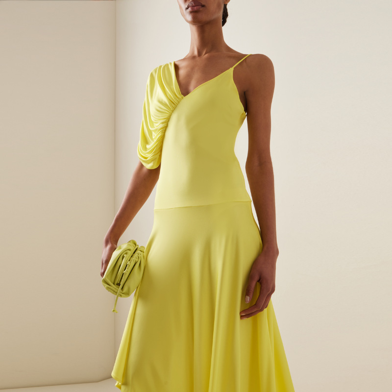 GraceChic GraceChic 2024 European And American New One-Piece Swimsuit For Women With Puff Sleeves, Solid Color, High-End Feel, Cross-Border_voghion.com