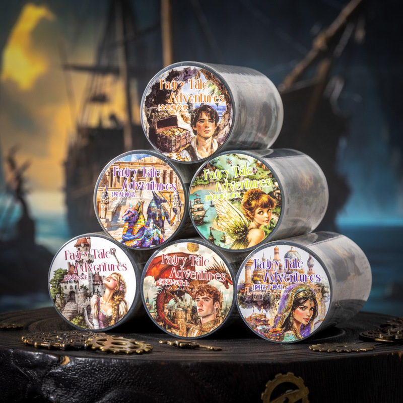 Ketchup Girl Adventure Fairy Tape Theme Cinta de cuento de hadas Aventuras de cuento de hadas Tema de personaje Escenografía Cuenta de mano Etiqueta engomada