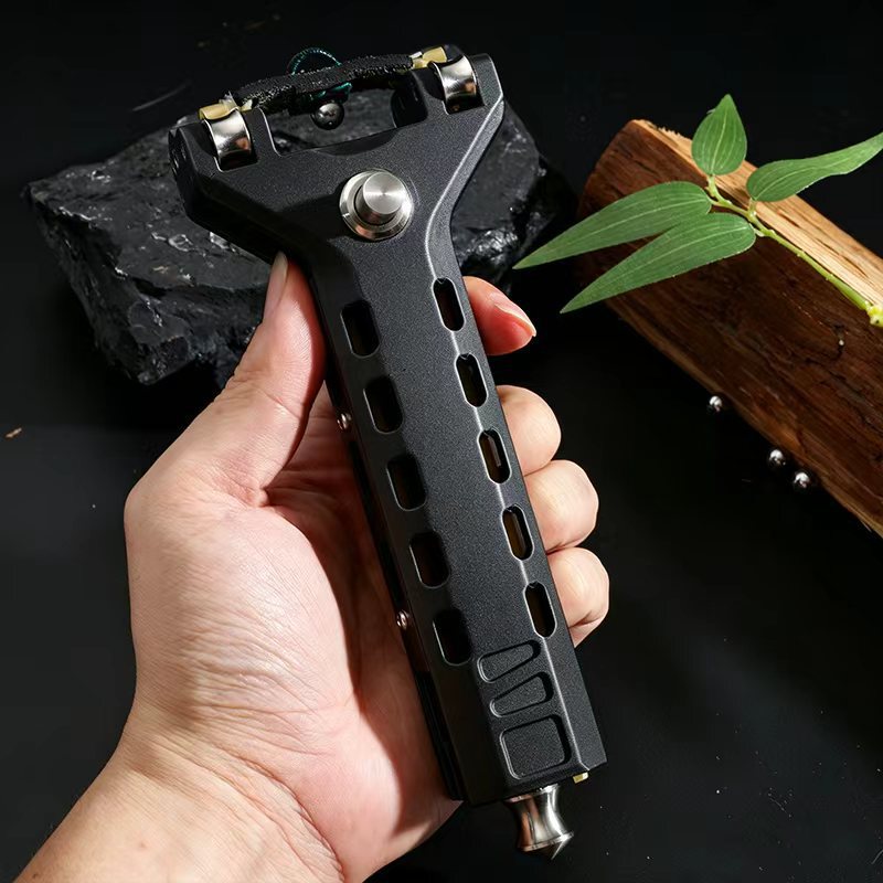 Automatic Steel Ball Slingshot for Adults, Outdoor Shooting Competition, High Power, High Accuracy, Outdoor Equipment