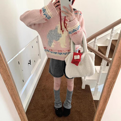 对话小狗25早秋新款设计款百搭显瘦上衣潮牌女装毛衣女