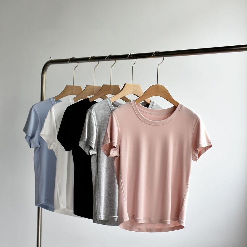【Modal Fairy T】26 Summer Slim-Fit Modal Waist-Cinching Round-Neck Sports Short-Sleeve T-Shirt for Women 【Modal Fairy T】26 Summer Slim-Fit Modal Waist-Cinching Round-Neck Sports Short-Sleeve T-Shirt for Women
