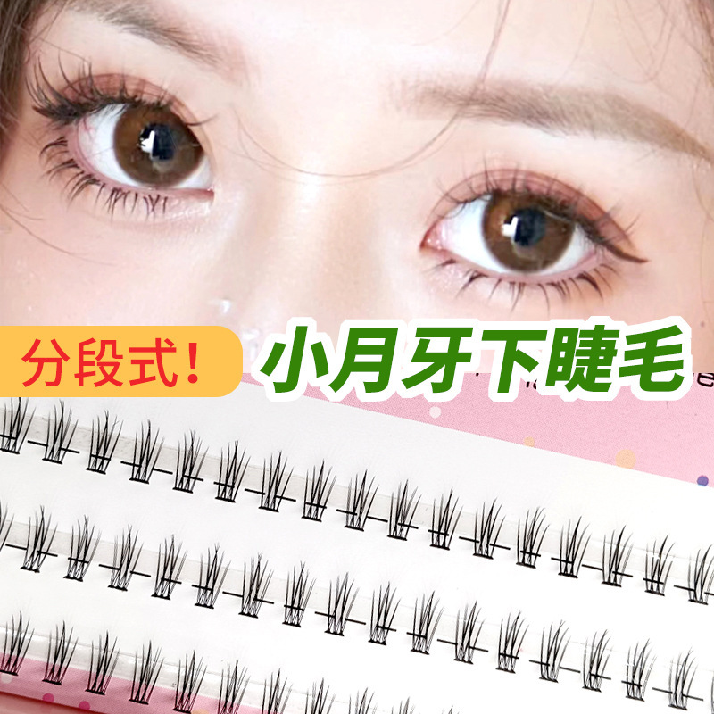 Fábrica de pestañas de espilla de trigo doble punta al por mayor pestañas falsas duras flores de sol naturales densas cómic pestañas sin cola