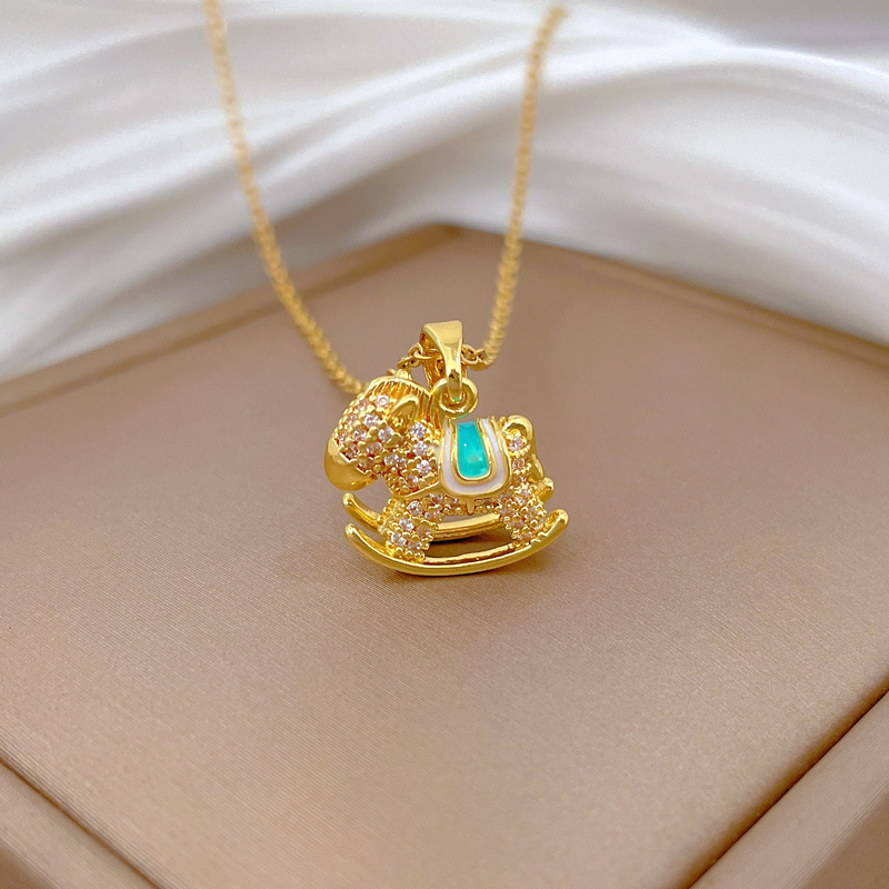 Gorgeous Full Diamond Collarbone Chain Luxury Titanium Steel Necklace_voghion.com