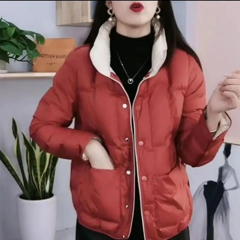 Women's Short-Sleeve Down Jacket Winter Fashion New Korean Version Lightweight Thick Warm Outerwear