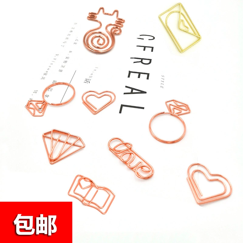 Животных формы скрепки Творческий Вишневый цвет скрепки оптом любовь письмо скрепки завод в наличии прямых продаж