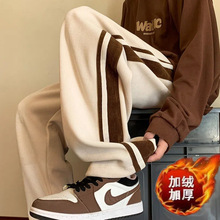 灯芯绒美式复古裤子男款秋冬季高街垂感直筒运动休闲加绒清仓长裤