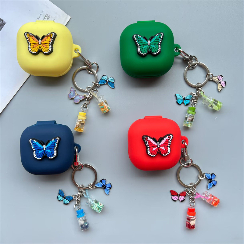 For Samsung Galaxy Buds2/pro Wireless Bluetooth Headset Protective Case Butterfly Cartoon live Soft Case