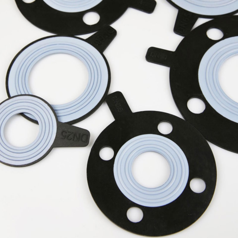四氟复合橡胶垫片法兰密封垫圈耐酸耐碱PTFE垫片 厂家批发全规格