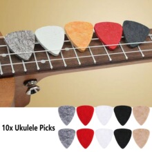 10片尤克里里拨片 UK羊毛毡拨片 Ukulele通用 四弦吉他尼龙弦拨片