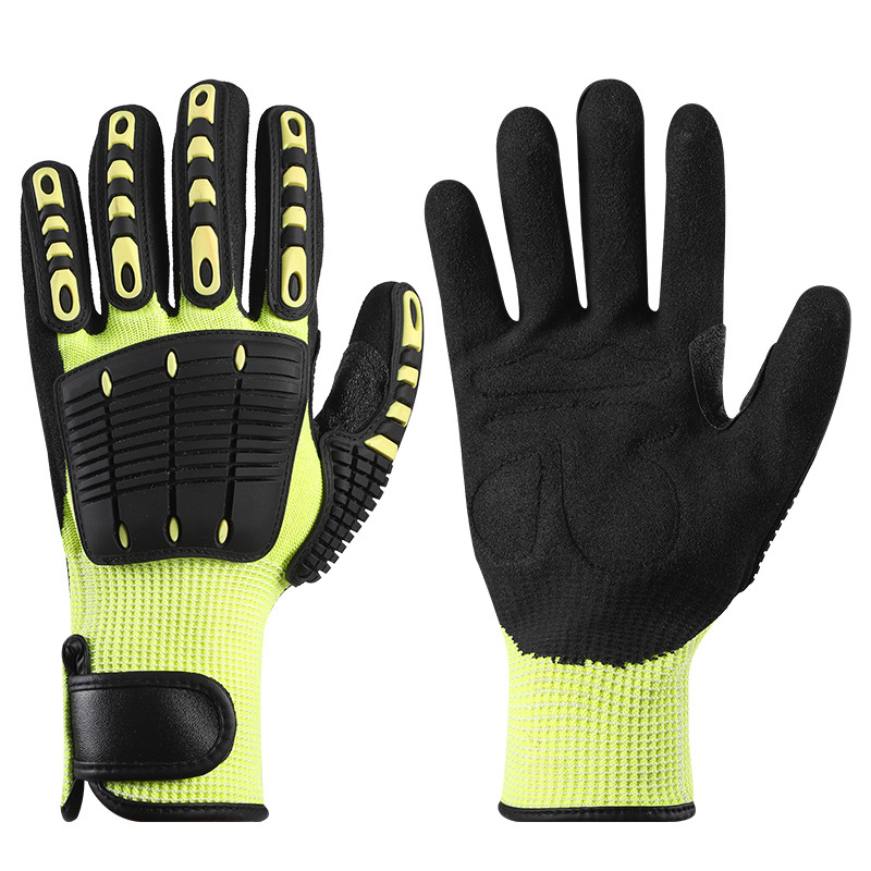 Guantes anticolisión y anticortes de cinco grados HPPE anti-corte, anti-racabo, anti-punchado, anti-choque, anti-impacto, anti-cortes