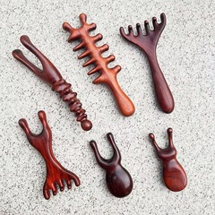 マッサージ櫛檀紫檀マッサージ経絡櫛鹿角頭部経絡マッサージ器マッサージ櫛点穴五爪熊手