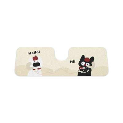 Avtomobil döşəmə paspasları, Cute cartoon simple style puppy - cat-head-call-integrated-rear-row-silk-loop-50135cm1953