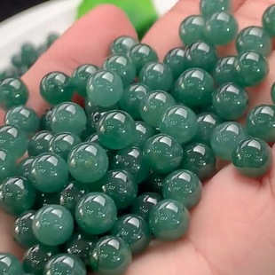 Live Supply of Natural Jade A-Grade Ice Blue Water Jade Beads Jade Beads Jewelry Wholesale