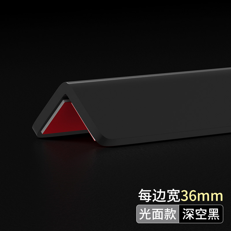 깊은 공간 검은 매끄러운 표면 3.6 폭-1m