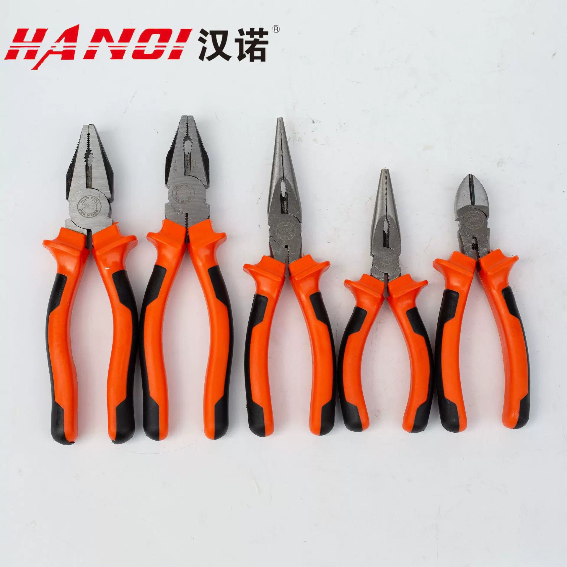 多功能拉丝钢丝钳6寸尖嘴钳弓形柄8寸老虎钳6寸斜嘴钳欧式钢丝钳