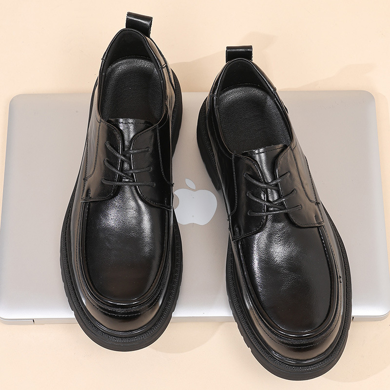 New Men's Shoes 2026 Spring New Style Genuine Leather Derby Shoes Men's Business Formal Leather Shoes Wedding Shoes Groom's Shoes