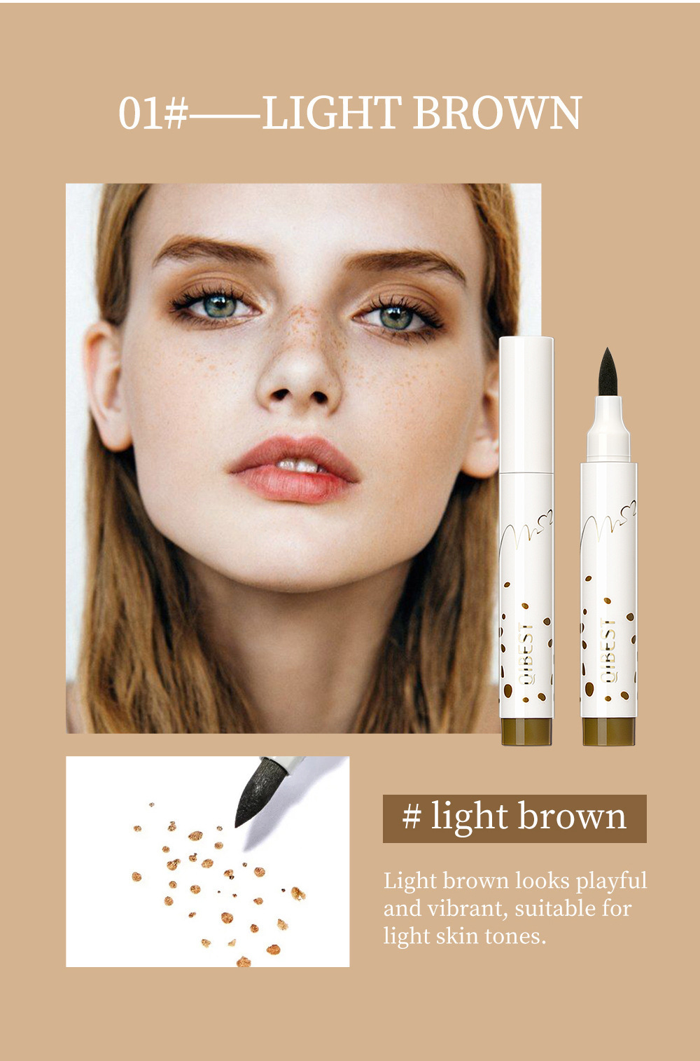 QIBEST Imitation freckle Pen, Amazon color display, Not easy to fade, AliExpress Cross-border version customized EMO wholesale undefined