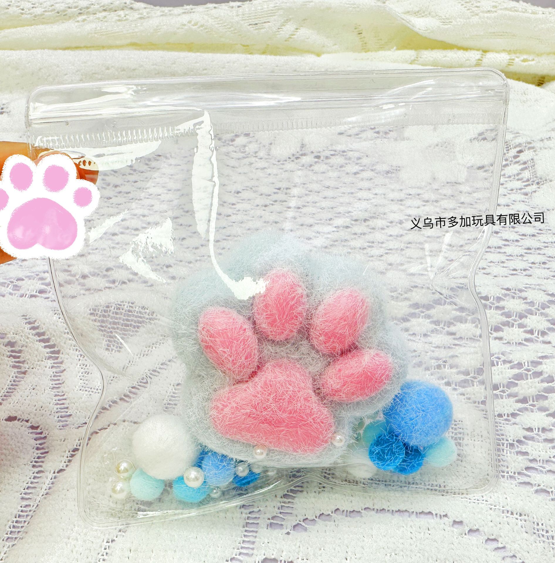 B diseño de la cornete de la garra de gato pellizco le jalea cera pellizco jalea pegamento pellizco le Pequeño Libro Rojo TikTok ciego bolsa pellizco