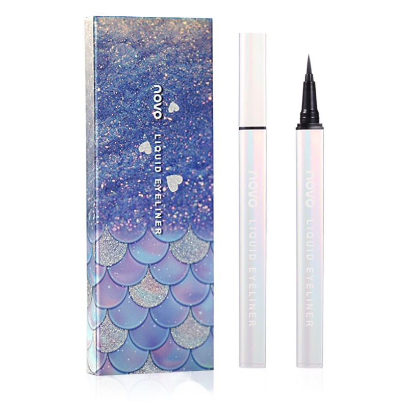 Makeup Novo Beauty Sparkling Eyeliner Pen for Female Beginners, Waterproof, Sweat-Proof, Long-Lasting, Not Easy to Smudge, Liquid Eyeliner Pen