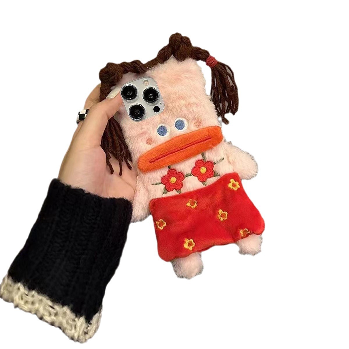 Plush Funny Sausage Mouth Phone Case For IPhone 16 Pro, 14, 15 Plus, 13, 12X, Anti-Fingerprint_voghion.com