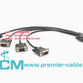 DB44转4 × DB9 COM接口线缆 RS422/485多串口工业计算机电缆