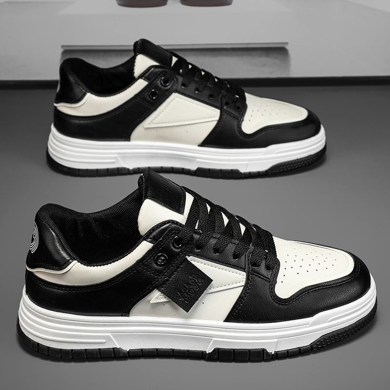 Zapatos de skate de invierno para hombres zapatos de moda casuales marca de moda negro y blanco nicho de diseño panda zapatos de skate ultraligeros y gruesos dunk