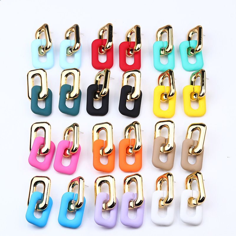 Fashion Geometric Arylic Stoving Varnish Unisex Drop Earrings 1 Pair display picture 18