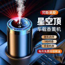 跨境车载智能香薰机新品汽车香水摆件自动香薰喷雾高档车内加湿器