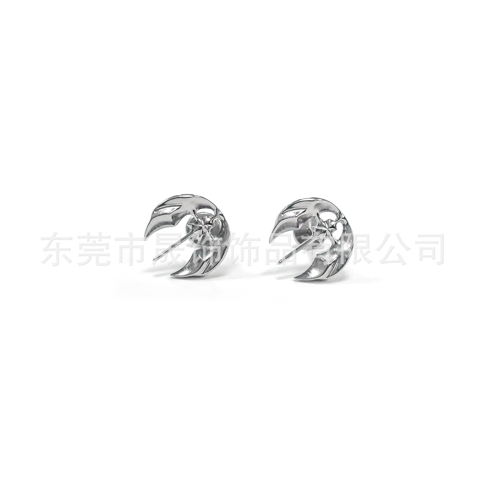 F136 Titanium Alloy 天使之翼 Ear Stud 精雕弧面0.9牙 Helix Cartilage Stud G23 Titanium Internal Thread Piercing Jewelry