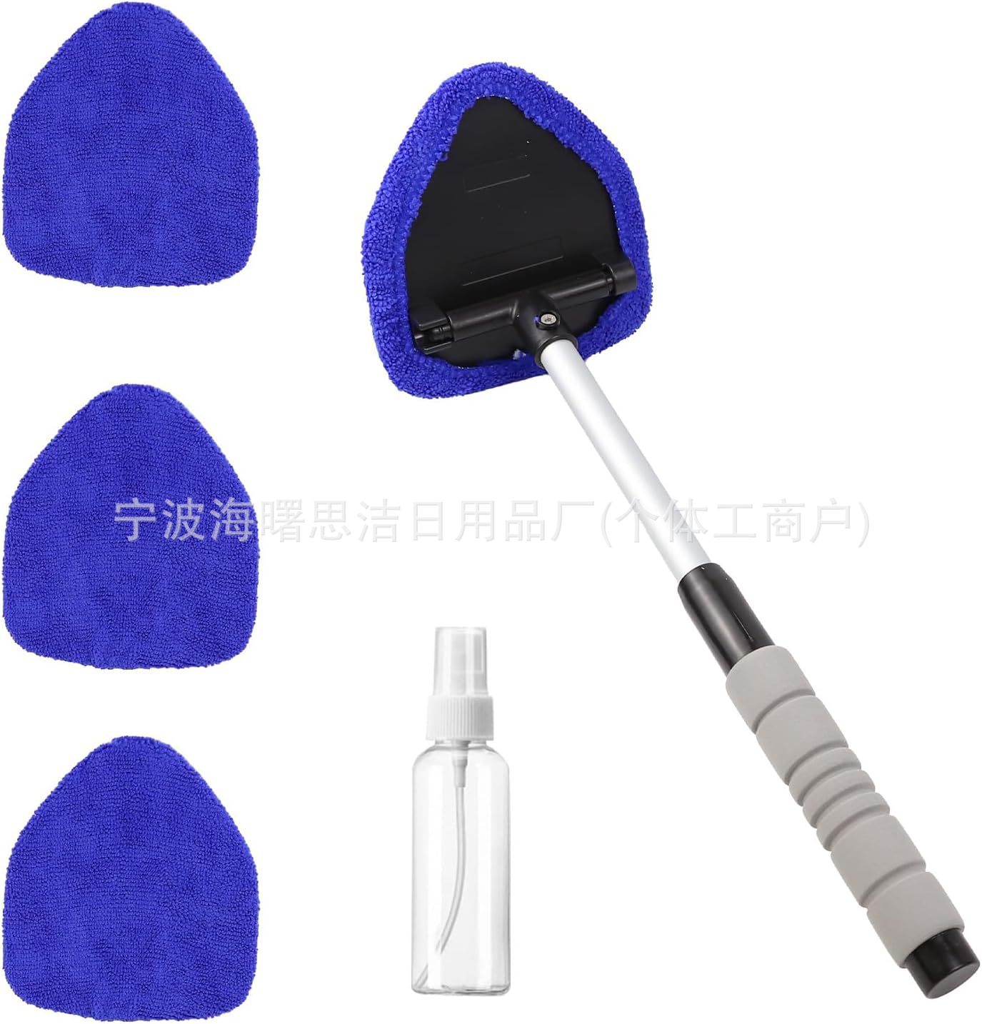 Car cleaning tools | Qìchē brush interior - 1-set-b-style-sponge-plastic-parts-4-blue-cloth-covers-1-bottle
