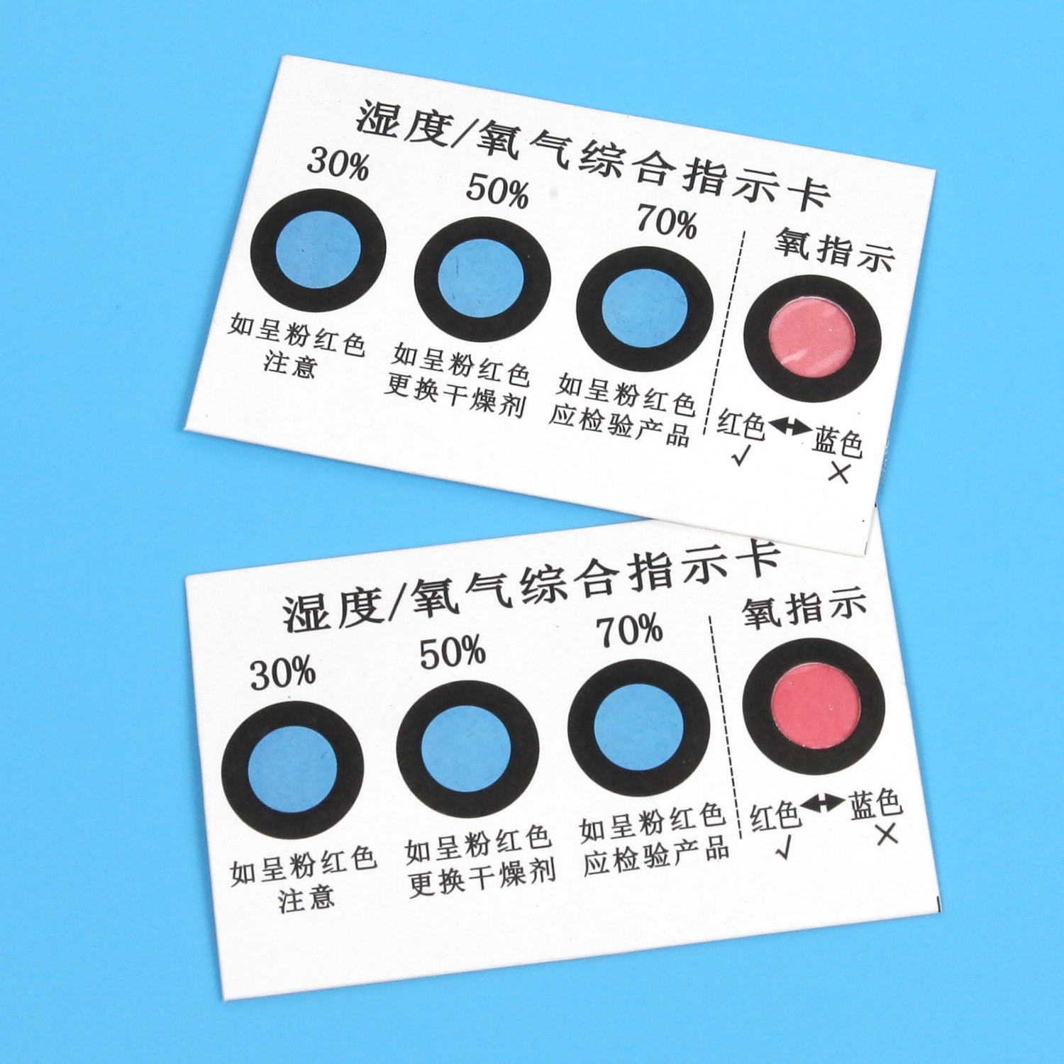 Comprehensive indicator card Aircraft Material Indicator Card Discoloration Instruction card