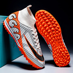 Champion Leopord Football Shoes High-top Spikes Men Women Kids Adult Professional Training Football Shoes Cross-border Football Shoes