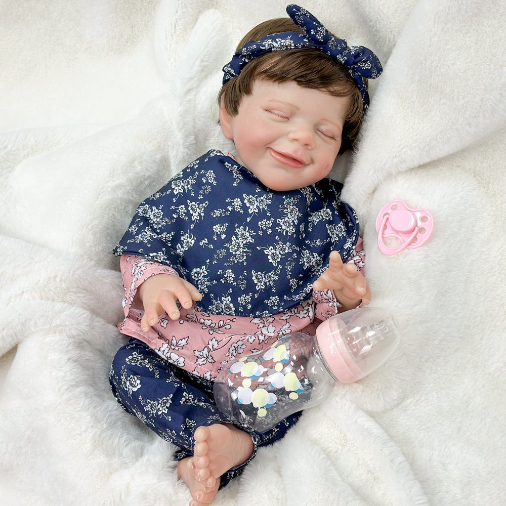 Muñeca renacida juguete de niña venta caliente 18 pulgadas imitación hecha a mano muñeca de bebé muñeca transfronteriza