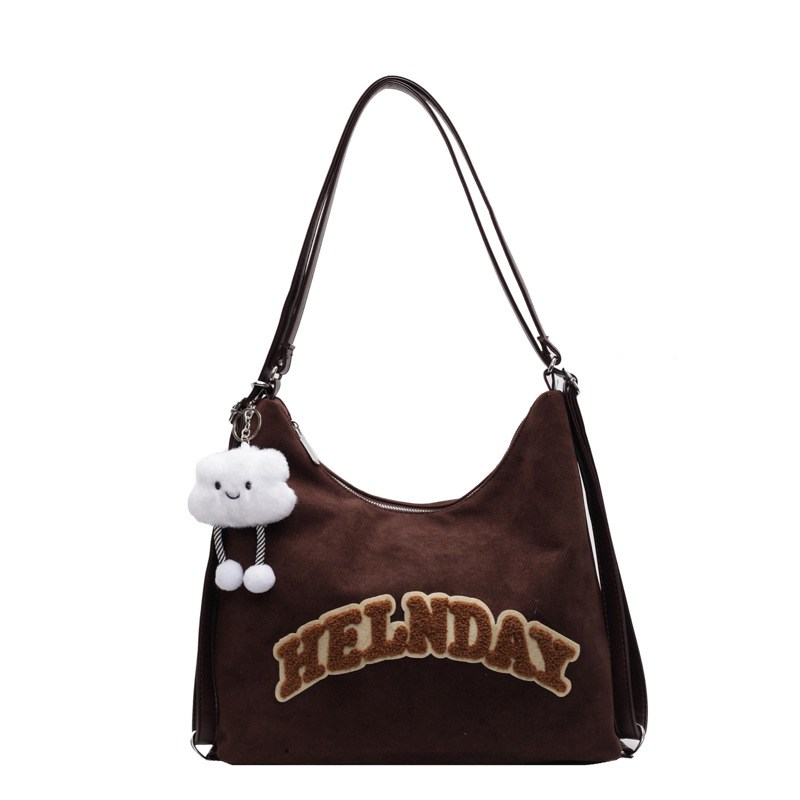 Mochila de gamuza transfronteriza 2024 otoño e invierno nuevo bolso femenino de gran capacidad