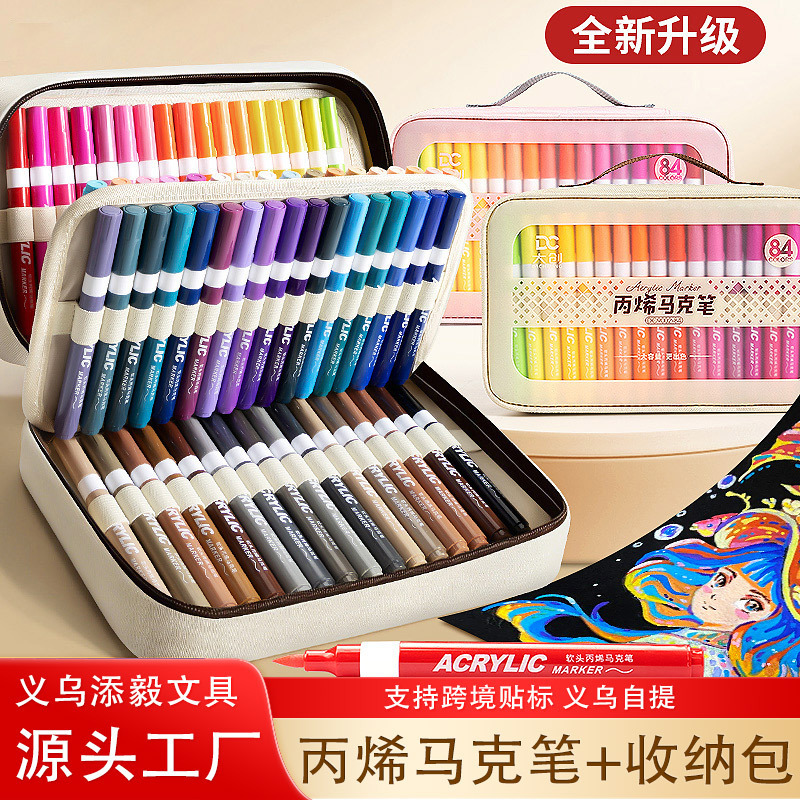 Portable Acrylic Marker Storage Bag, Soft-Tipped Marker Storage Pouch, Detachable Large-Capacity Multifunctional Pen Case Portable Acrylic Marker Storage Bag, Soft-Tipped Marker Storage Pouch, Detachable Large-Capacity Multifunctional Pen Case