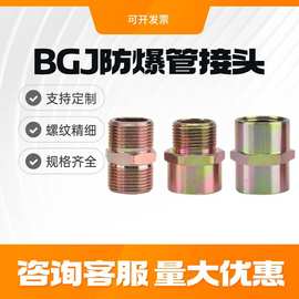 BGJ管接头3/4内外螺纹碳钢对丝桥架管接头防爆管箍不锈钢批发双头