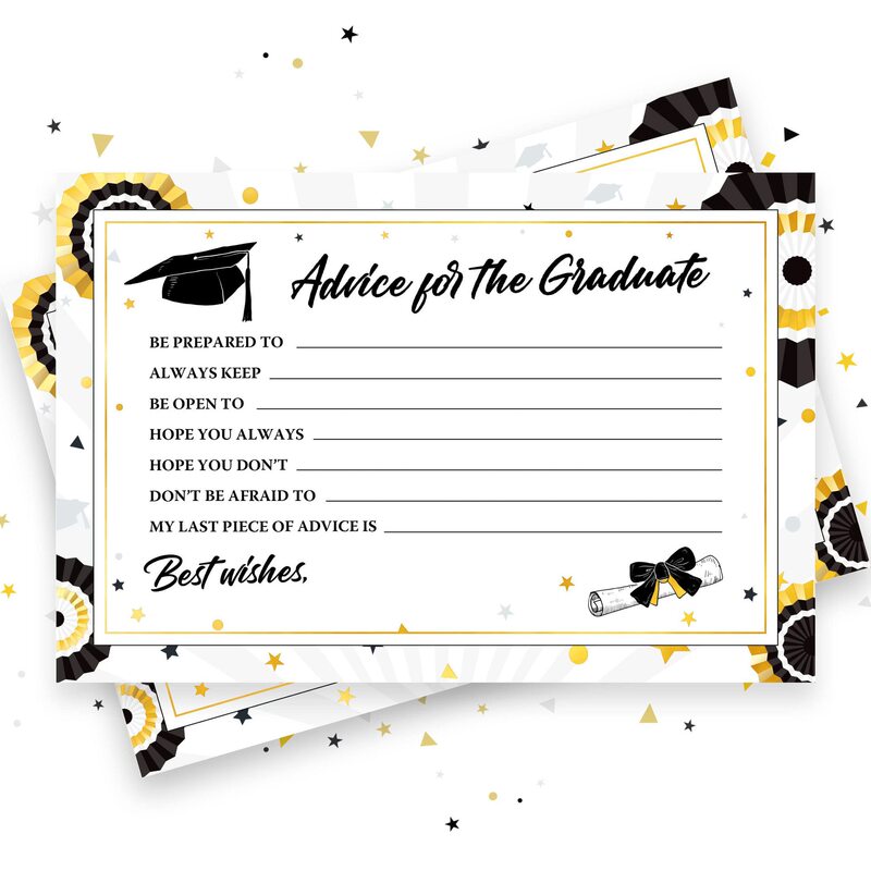 50 sheets/pack 10 * 15CM personalized graduation suggestion card party table game graduation card