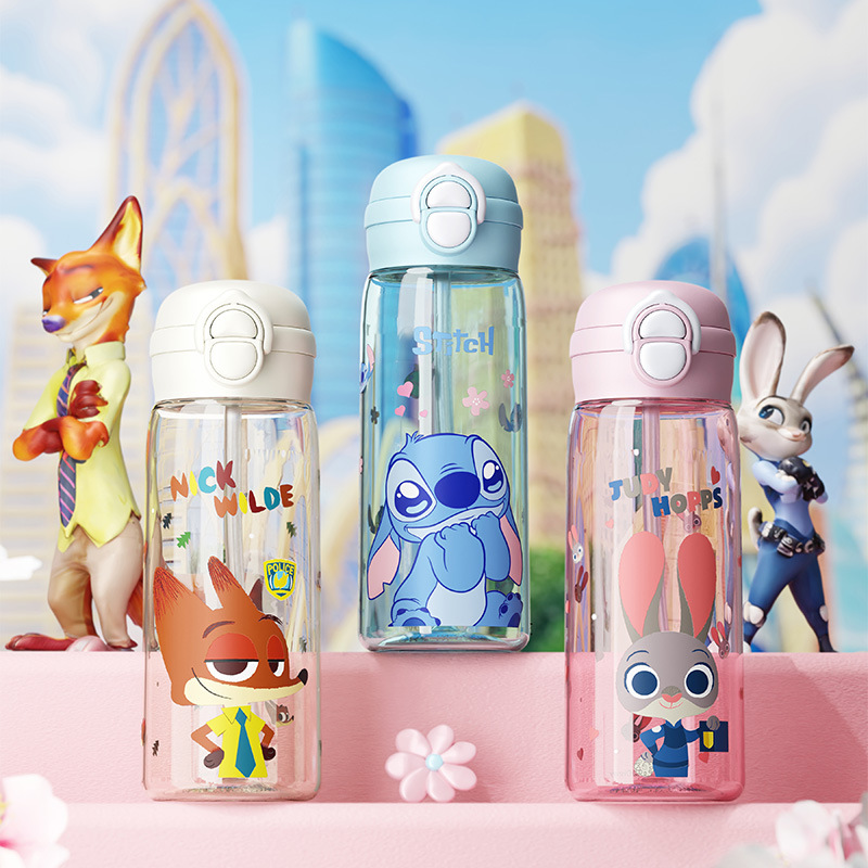Zootopia Judy Nick Kidsren's Plastic Cup Girls 2026 New Water Cup Student Special Cup for School