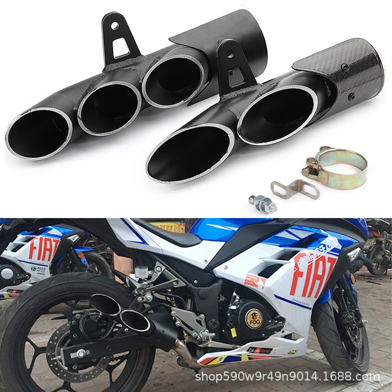 Motorcycle Sports Car Modified Exhaust Pipe Ninja R6 Multi-Hole Large Displacement Street Exhaust Pipe Direct Exhaust Toce