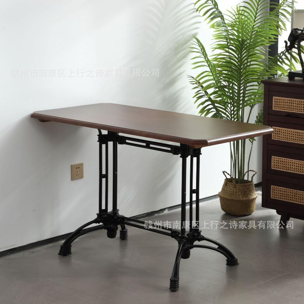 Mesas y sillas de cafetería retro Sillas de comedor de estilo chino americano Sillas de restaurante occidental Sillas y sillas de cafetería Un juego completo de mesas de taberna
