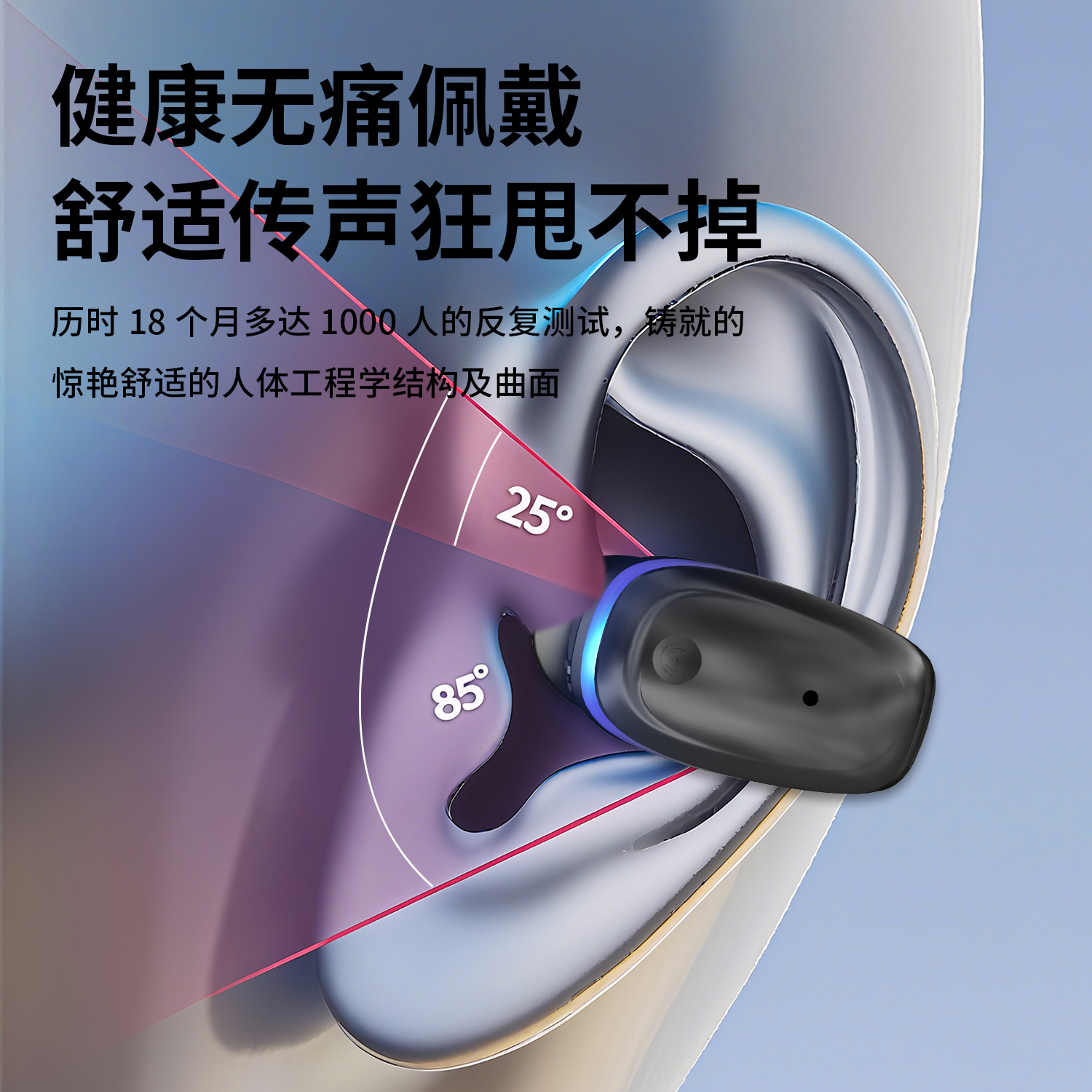 Audífonos inalámbricos Bluetooth deportivos de un solo oído GD29, compatibles con teléfonos Apple, Xiaomi, Samsung, iPhone y Huawei.