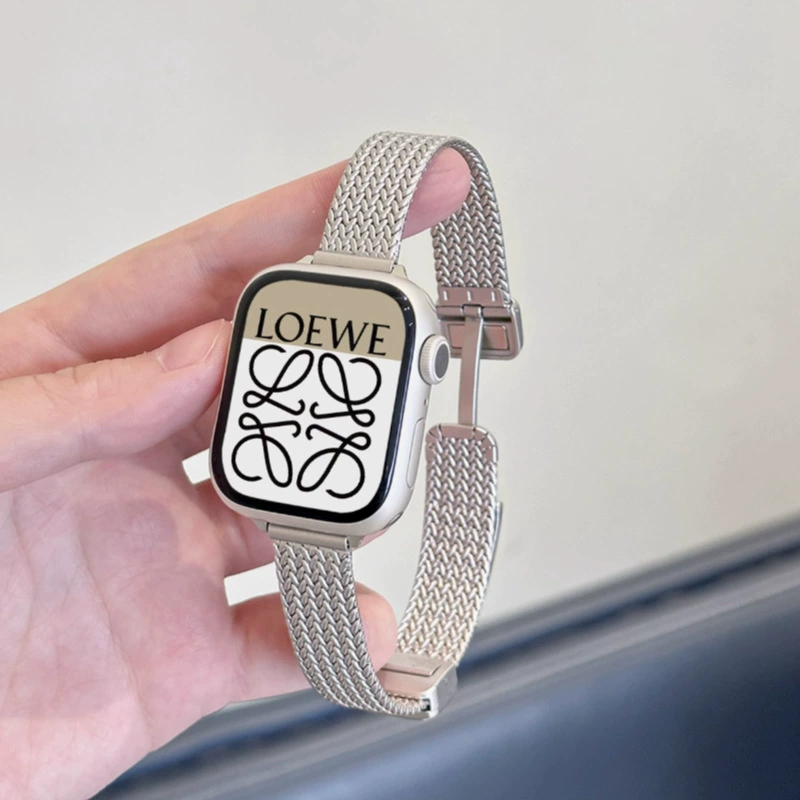 Подходит для Apple iWATCHSE3456789 поколения Xiaoman пояс пшеничный ухо магнитное поглощение человеческий характер сеть металлический ремешок часов