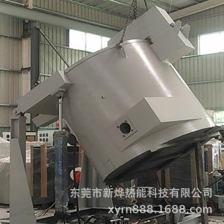 倾斜式电阻熔化炉 配石墨碳化硅坩埚 350KG熔铝电炉