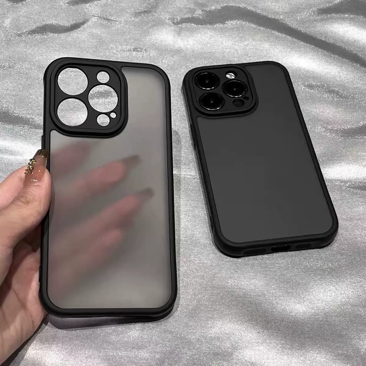 Чехол для телефона совместимый с iPhone 16 в матовом черном цвете, iPhone16 Pro, чехол для телефона, iPhone15 Pro, iphone, защита от падений