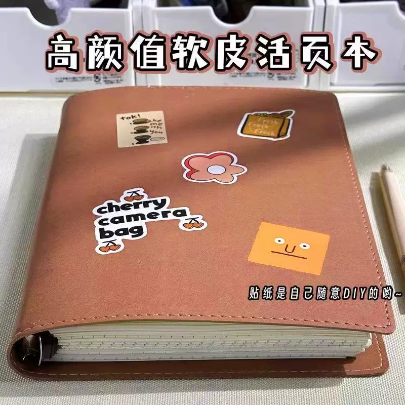 软皮活页本b5本子高颜值Ins风大学生日记本a5笔记本厚本子空白本