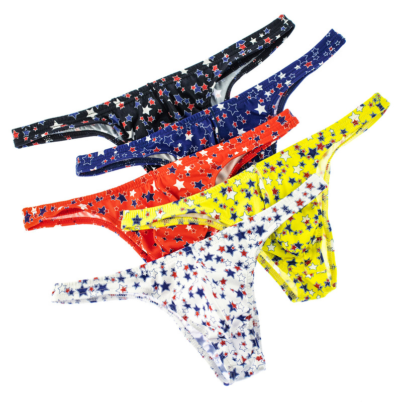 Foreign trade personality stars men's underwear sexy low waist temptation briefs bikini half hip men's underwear B806